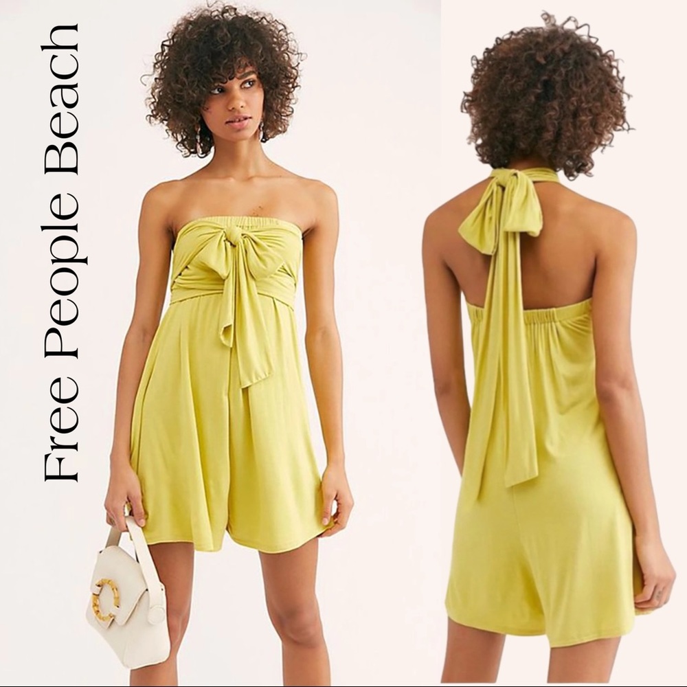 Sunday Sale! NWT Free People Beach Lime Green Redondo Romper